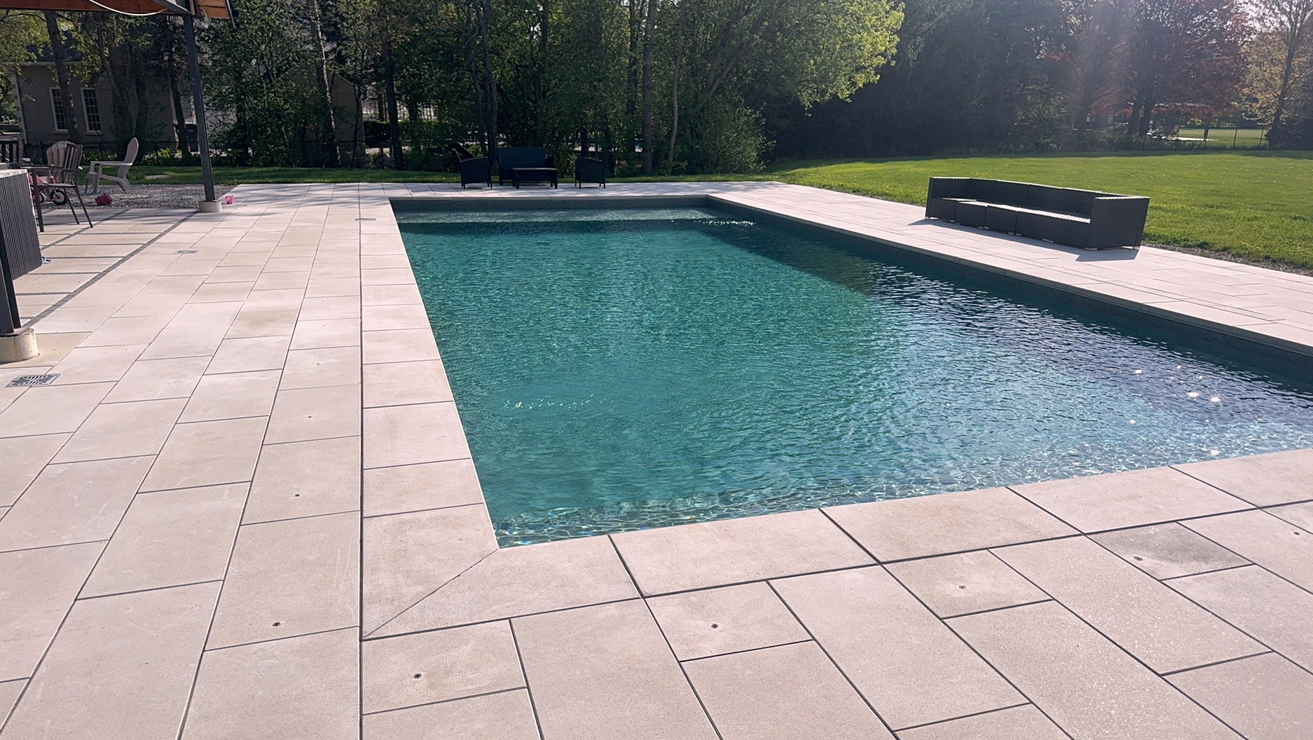 Completed pool and landscape project by Dianya Landscaping